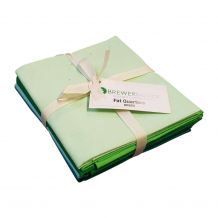 100% Cotton Quilt Fabric Green Assortment - 5 Fat Quarter Bundle